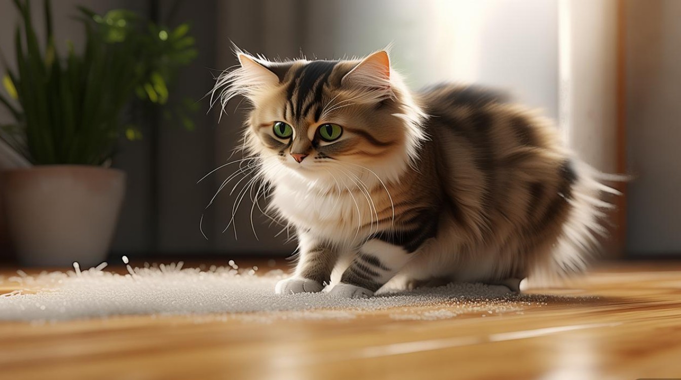猫咪拉屎很勤