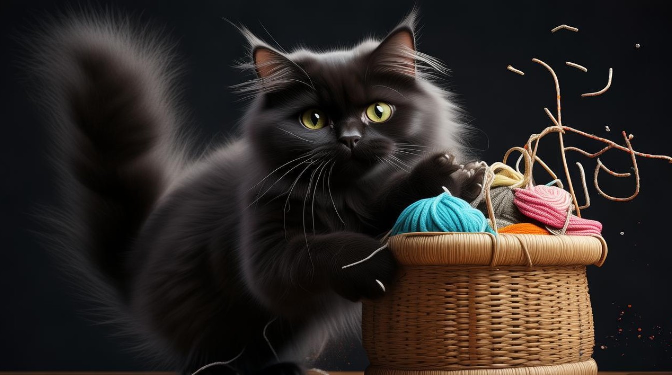 猫咪抱着东西踢