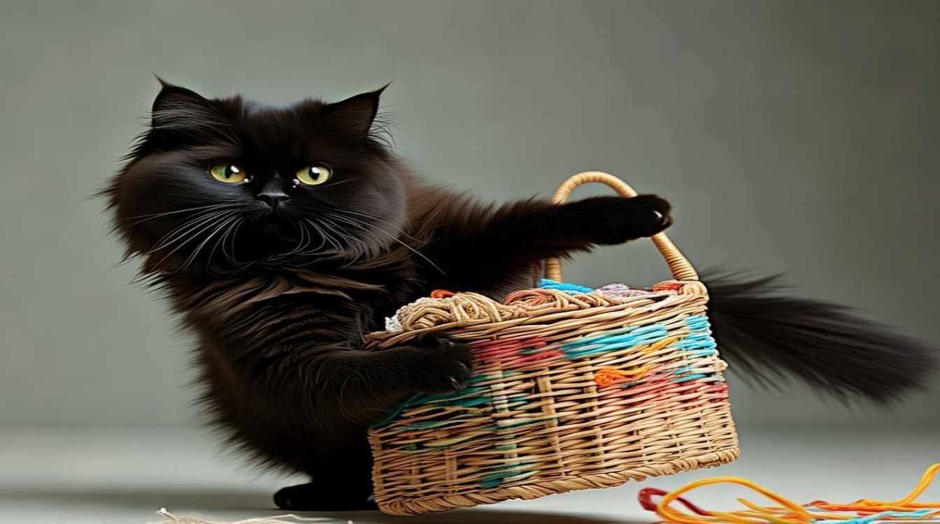 猫咪抱着东西踢