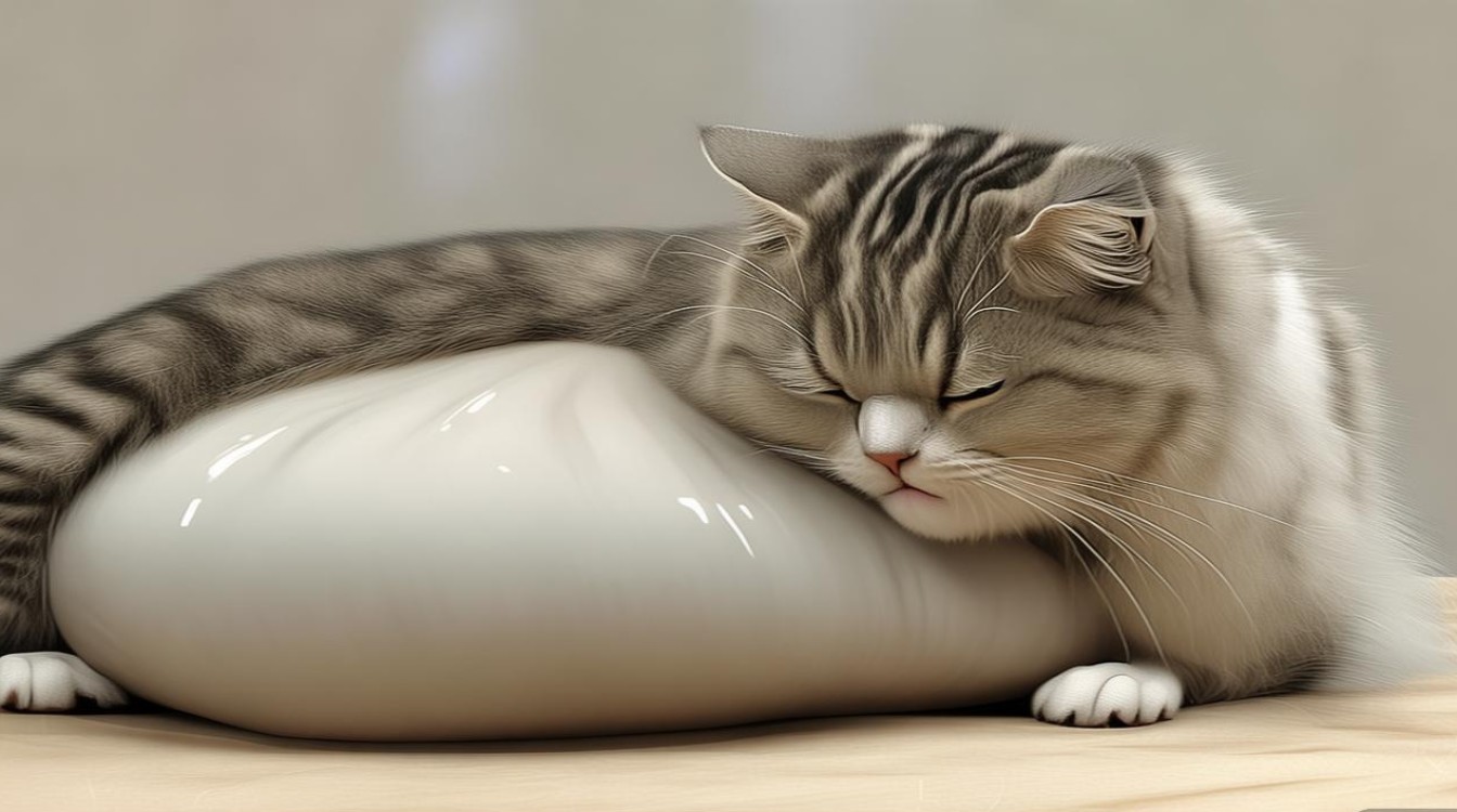 猫咪上腹部鼓起