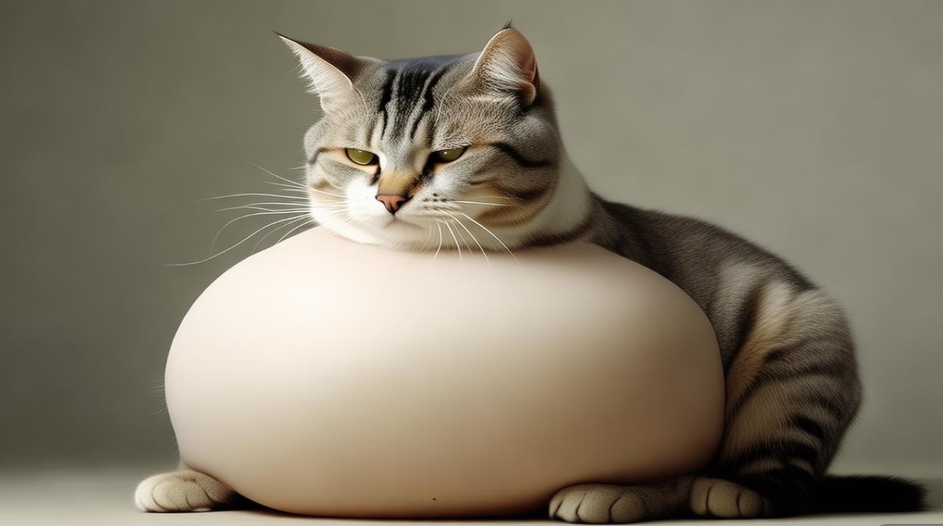 猫咪上腹部鼓起