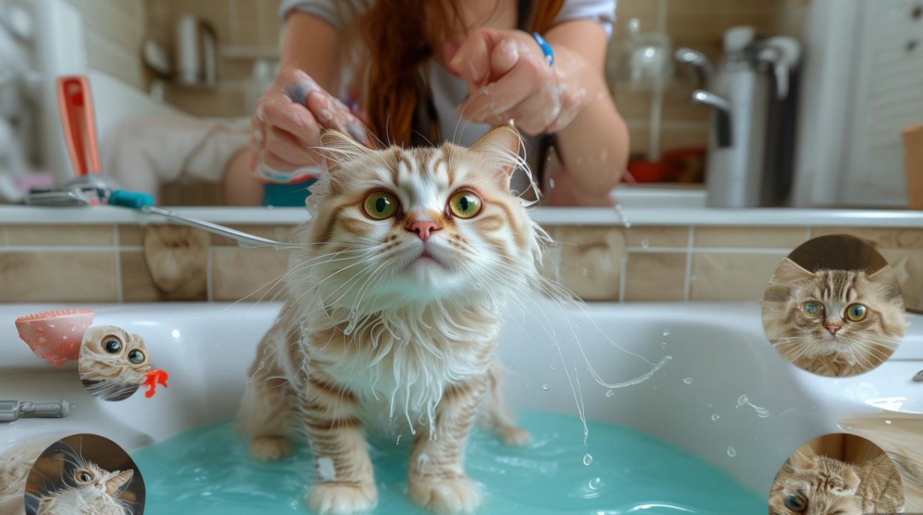 怎么训练猫咪洗澡