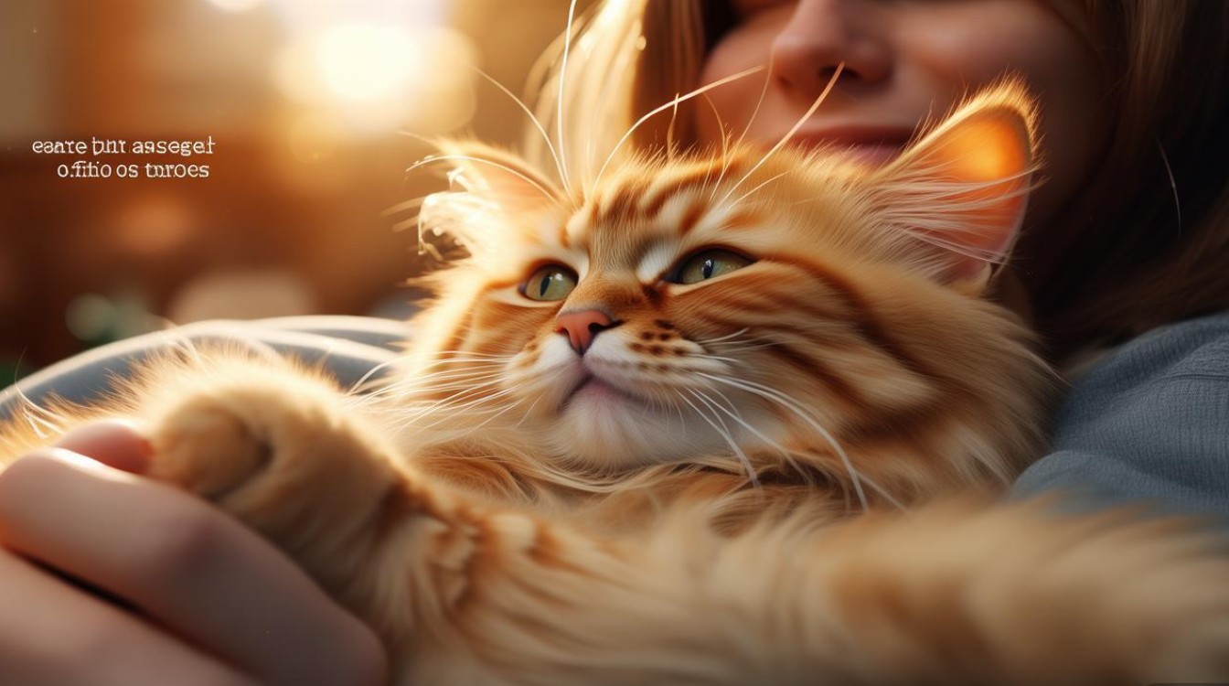 猫咪抱在怀里呼噜