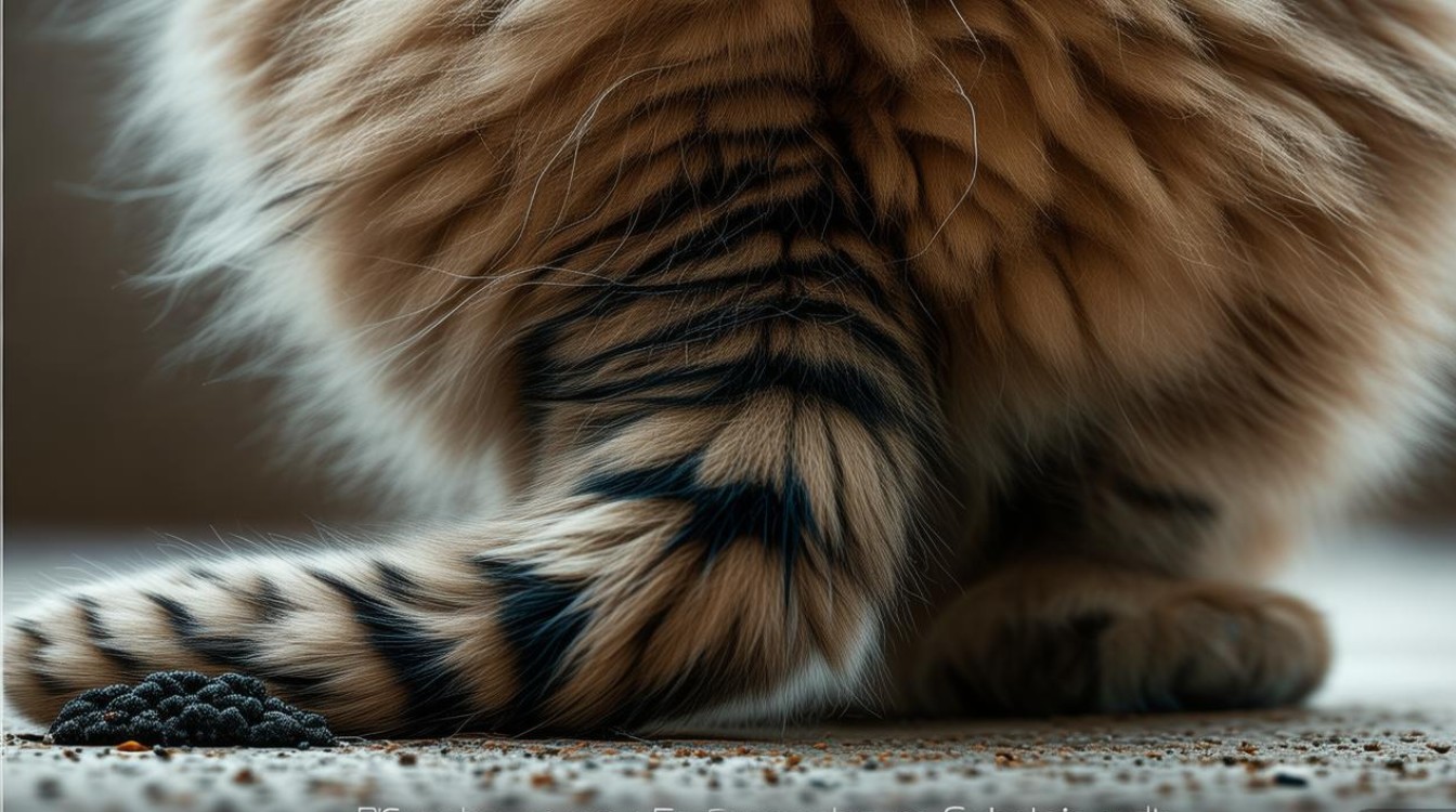 猫咪屁屁上有大便