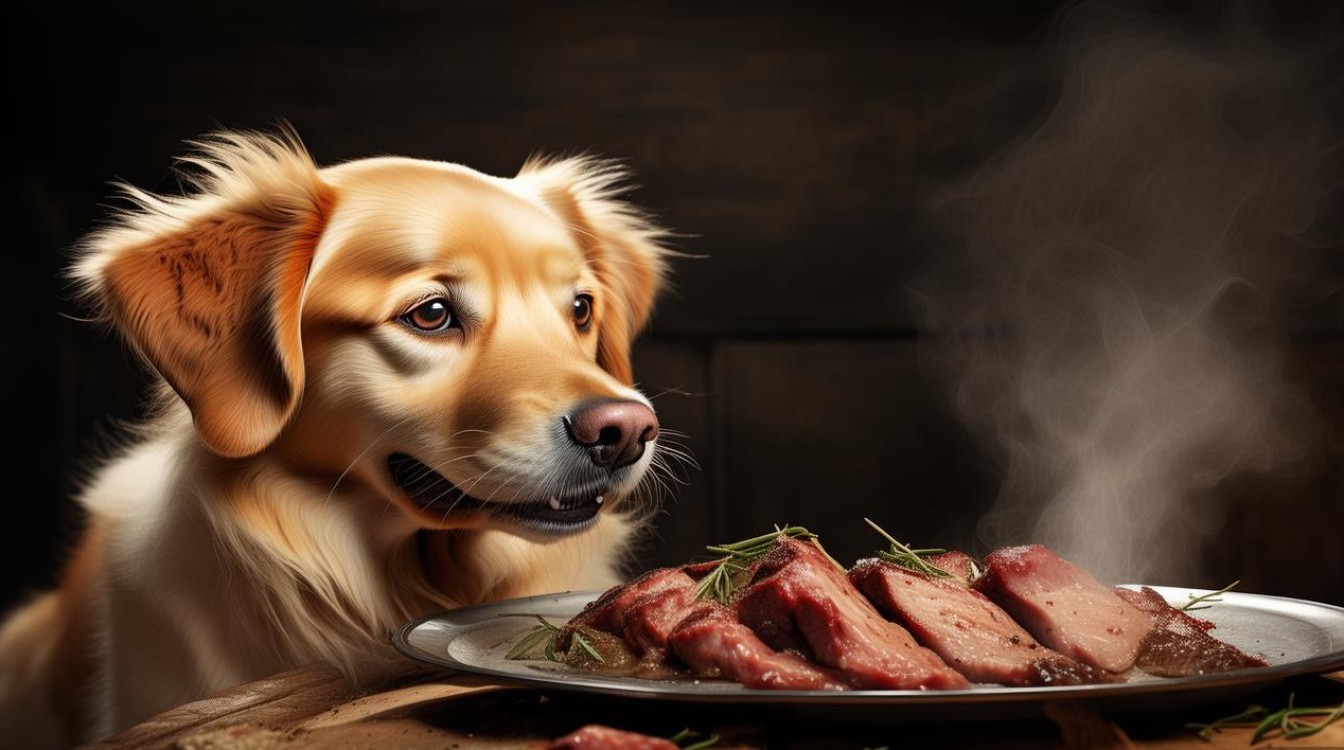 狗狗站吃肉