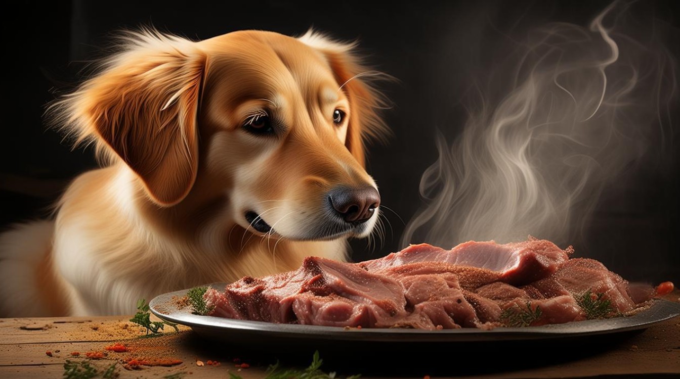 狗狗站吃肉