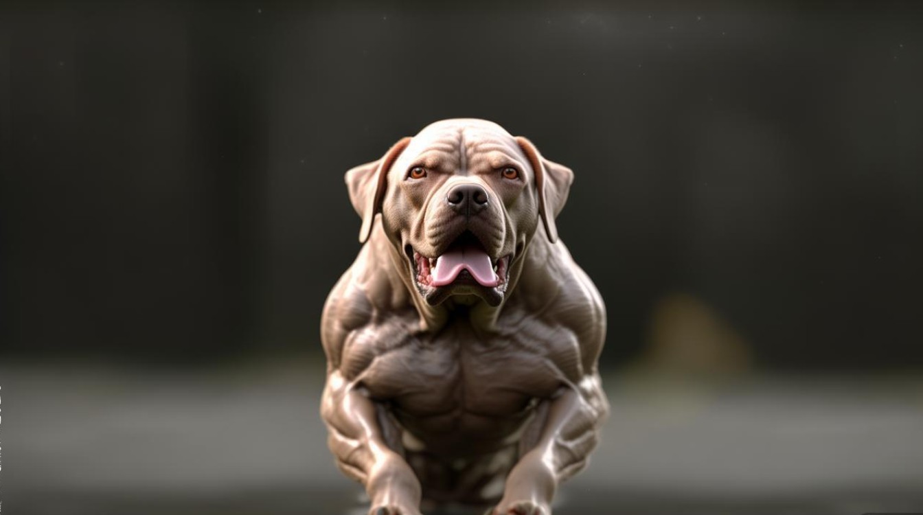 狗狗露肌肉