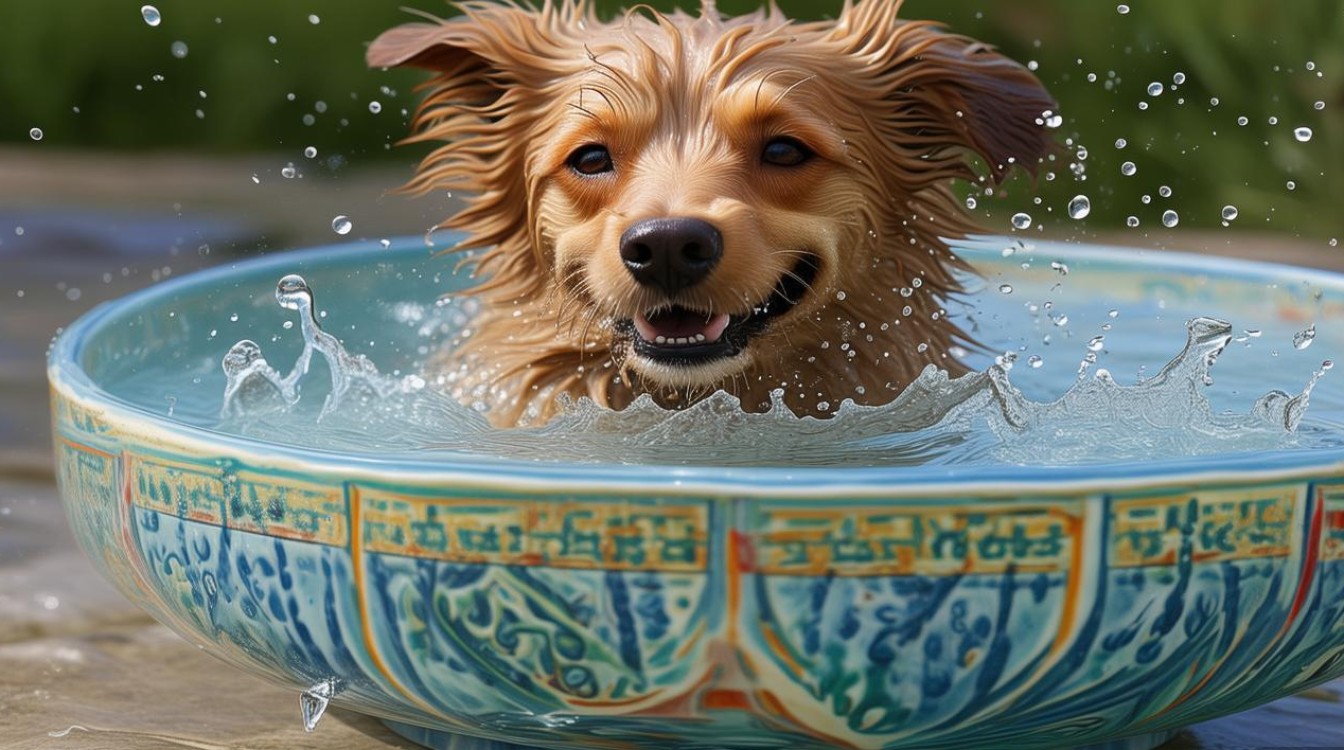 狗狗玩水碗