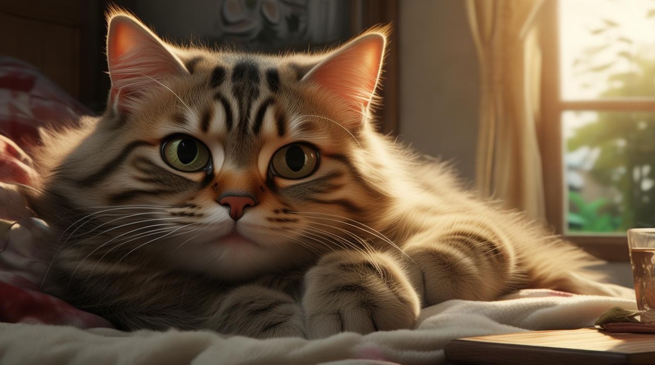 猫咪生病难过图片
