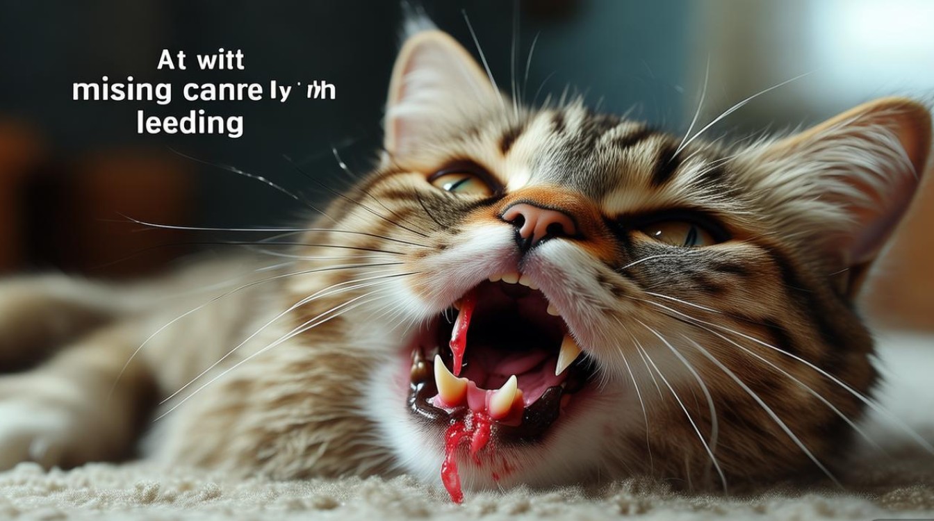 猫咪犬齿掉了流血
