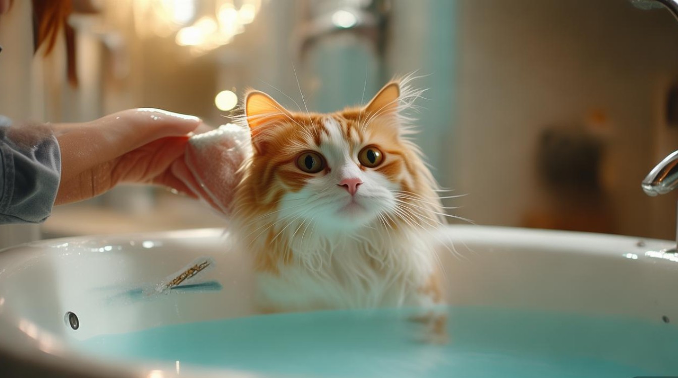 猫咪怎么教洗澡