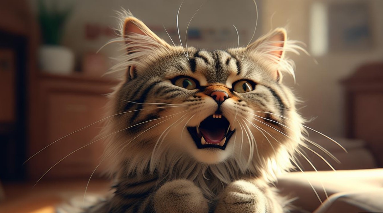 猫咪想叫叫不出