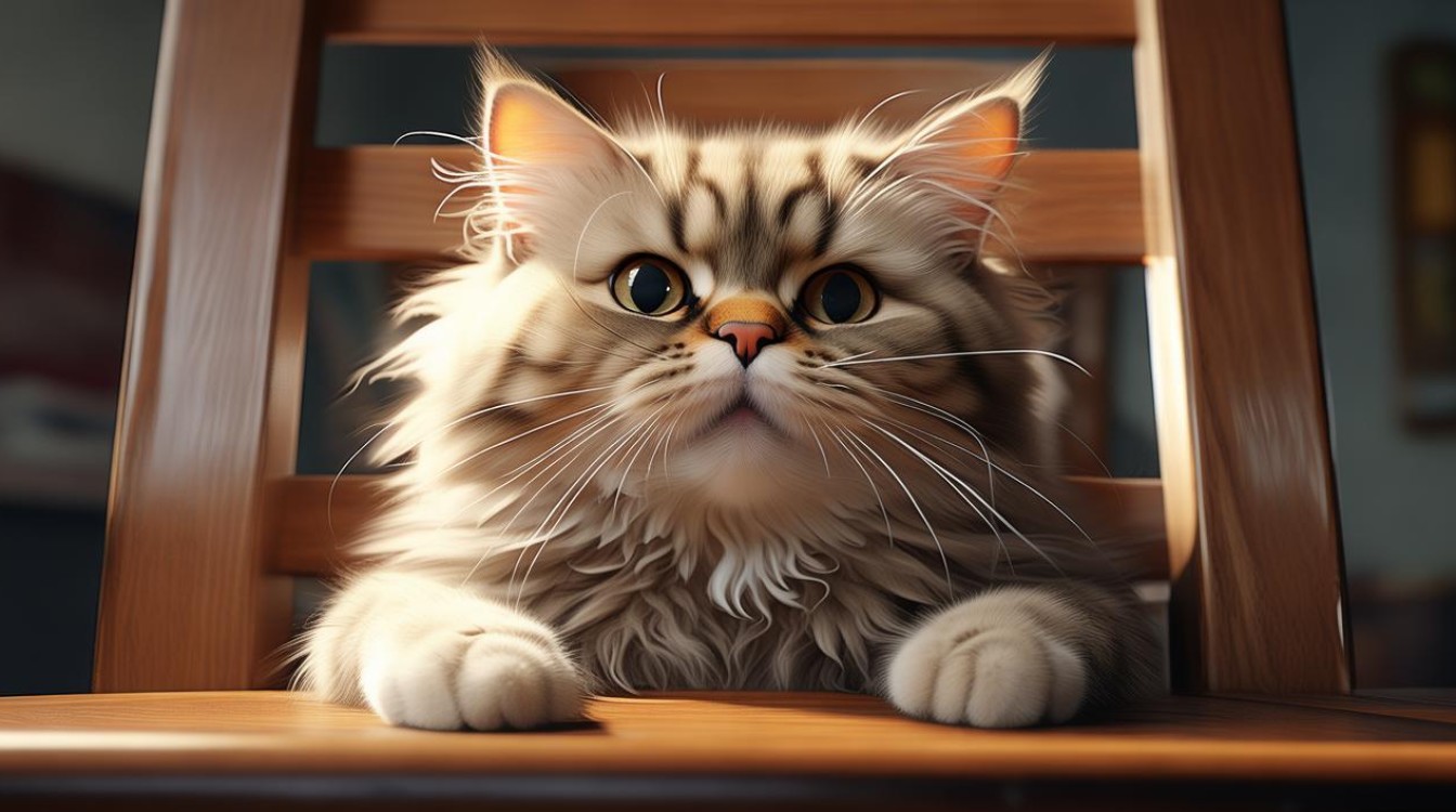 猫咪脸颊蹭家具