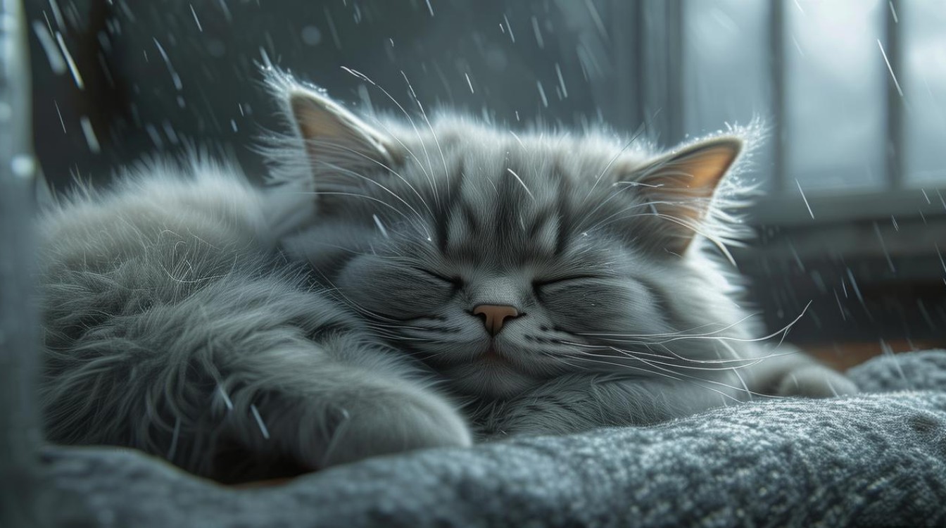 天阴猫咪爱睡觉