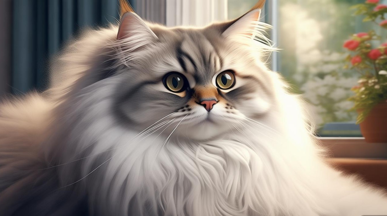 猫咪毛长长了