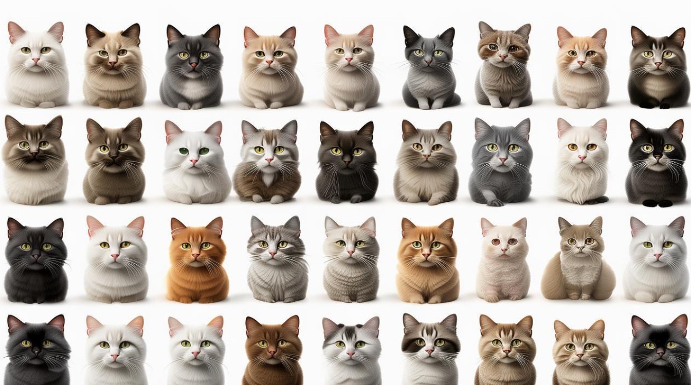 各个品种的猫咪
