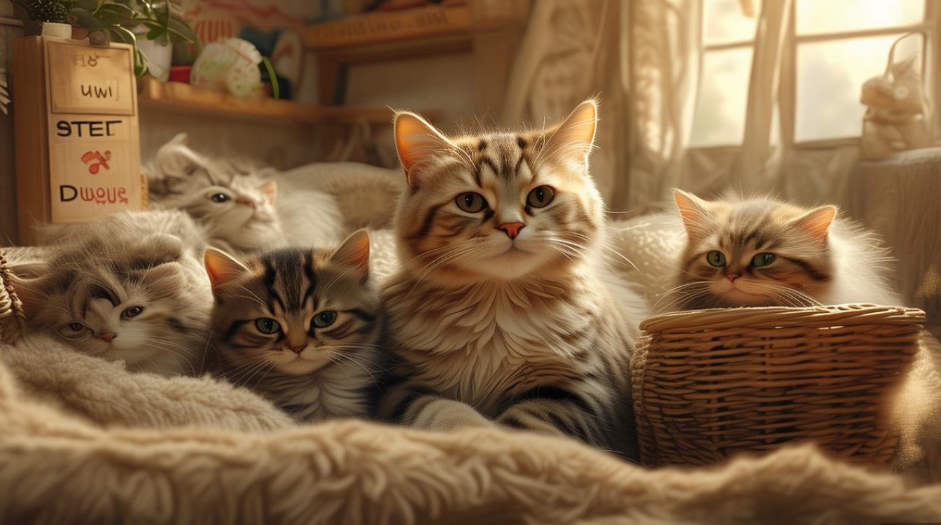 猫咪生了小猫搬家