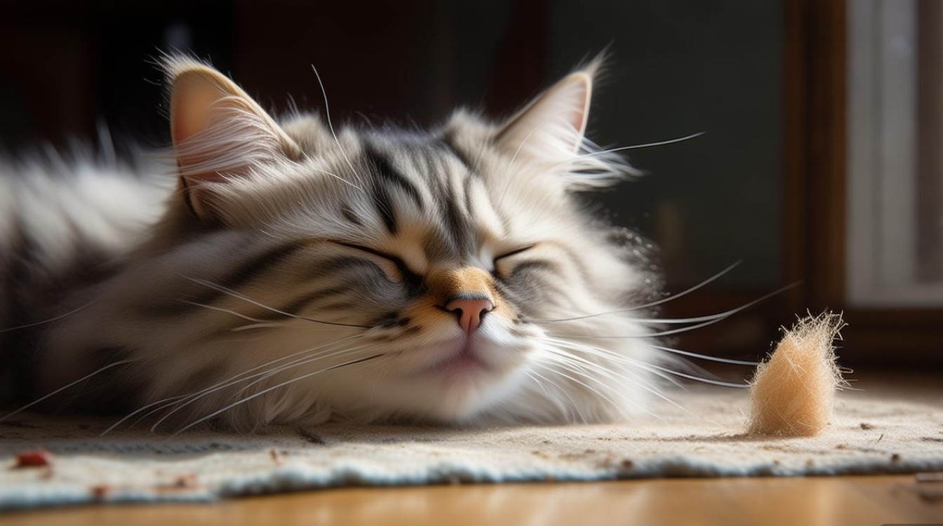 猫咪呕吐打瞌睡