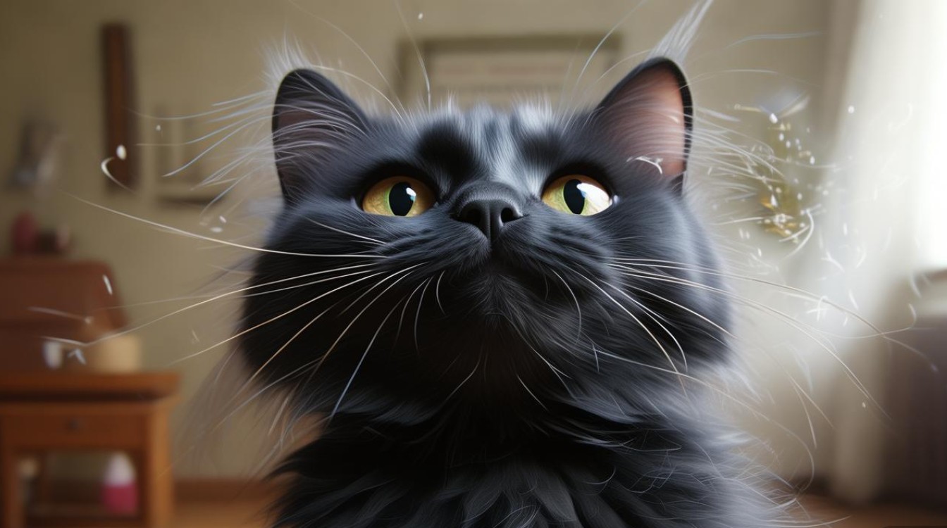 猫咪用鼻子喷气