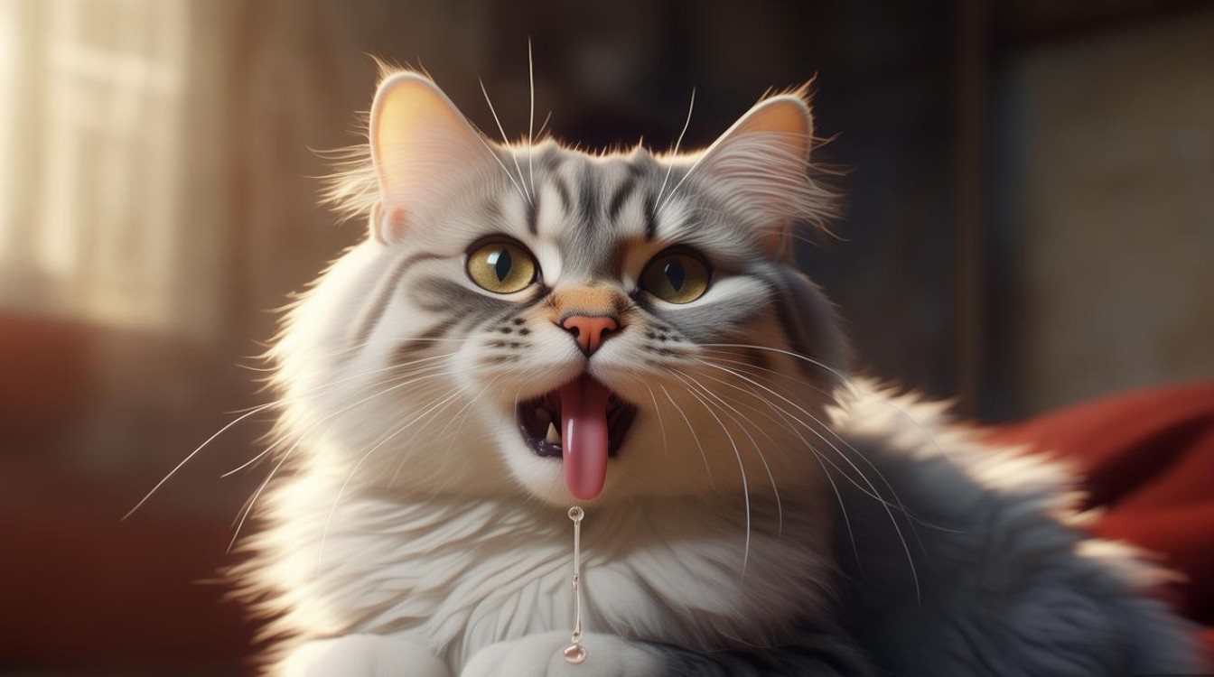 怀孕猫咪流口水