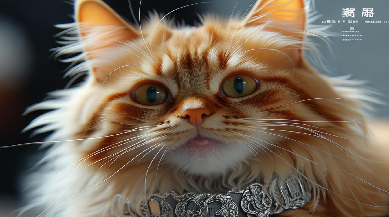 猫咪舔了项圈