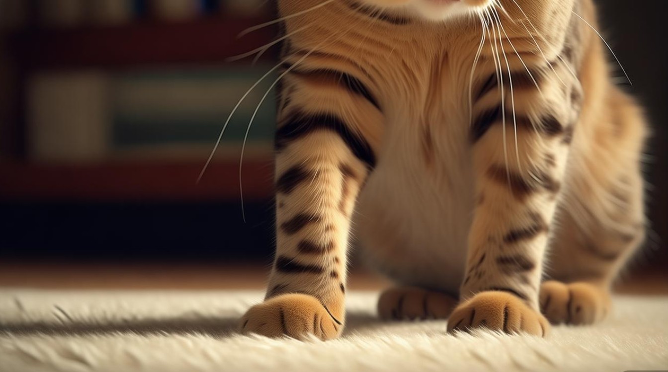 猫咪后腿有点抽