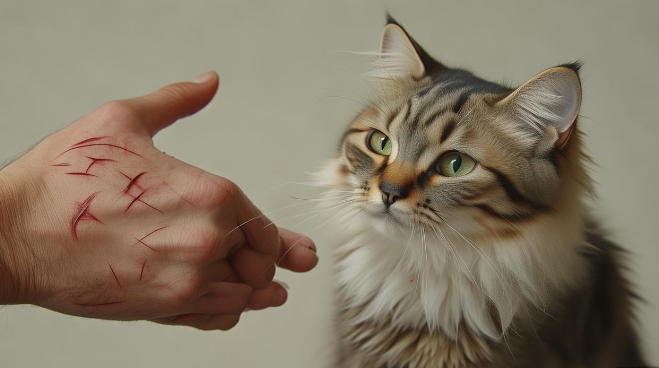 被猫咪爪子抓了