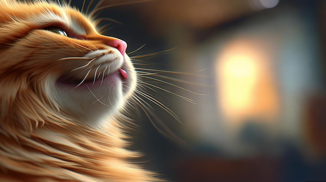 猫咪嘴边张泡