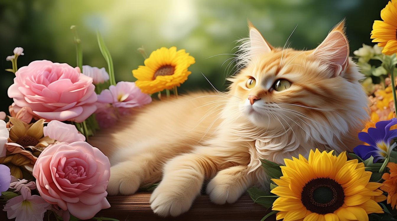 猫咪配什么花