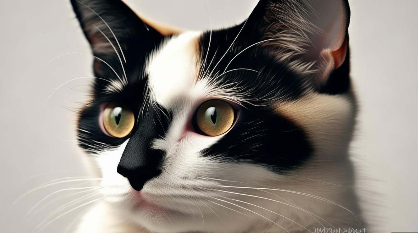 猫咪脸上有黑色