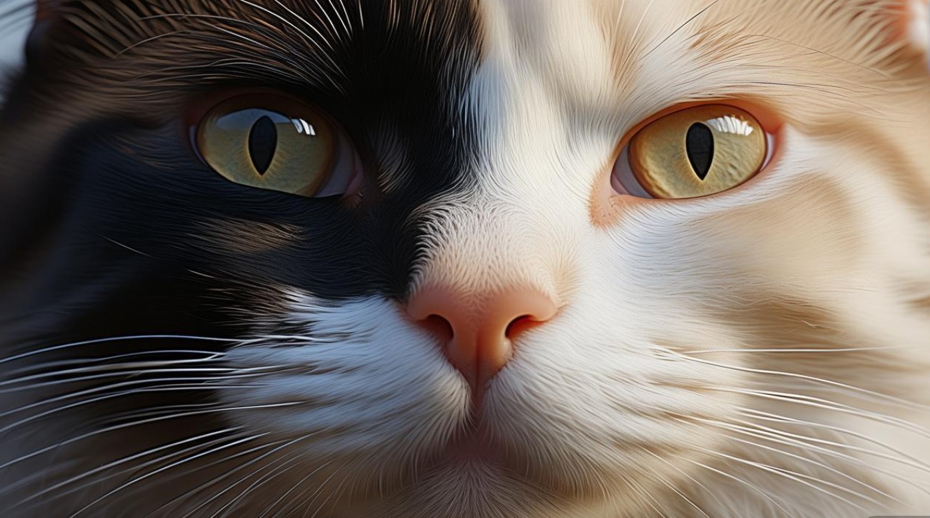 猫咪脸上有黑色