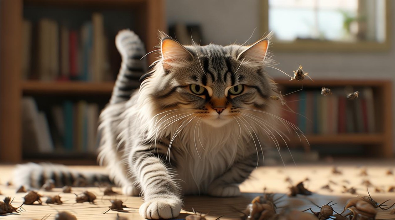 猫咪驱出很多虫