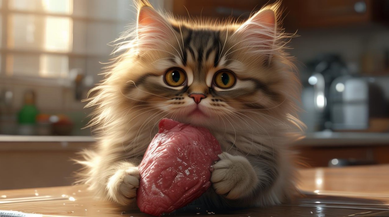 猫咪误食生猪心